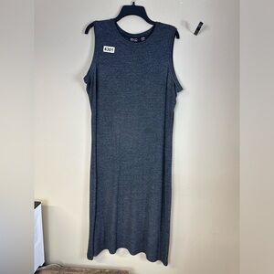 My& co xlarge maxi dress 23 p2 p 45” length grey great preowned condition